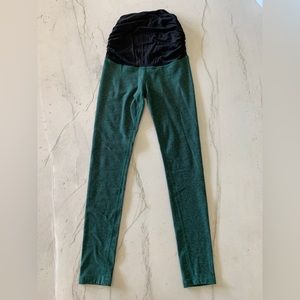 Beyond The Bump by Beyond Yoga - green space dye, full length maternity leggings